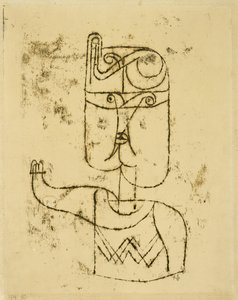 Mathematisches Bildnis. 1919 (dibujo al óleo sobre papel, montado sobre cartón)