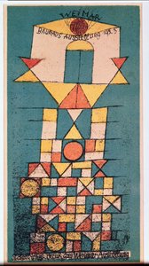 Postal para la exposición "El aspecto sublime" de la Bauhaus de Paul Klee