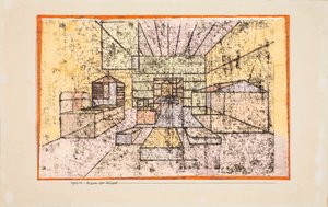 Raum der Häuser Sala de las casas, 1921 de Paul Klee