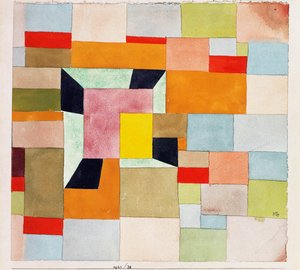 Rectángulos de colores divididos; cuadrados de colores divididos de Paul Klee