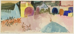 Café callejero en Túnez de Paul Klee