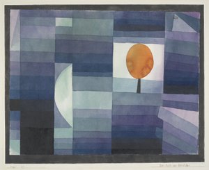 El presagio del otoño gradación verde/violeta con acento naranja de Paul Klee