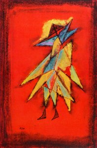 Hombre pájaro visionario, c.1930 (óleo sobre lienzo) de Paul Klee