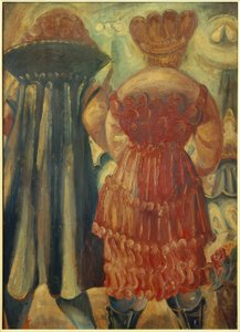 Mujeres de pie desde atrás