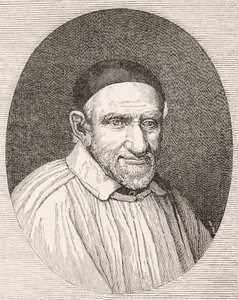 San Vicente De Paúl 1581 - 1660. Sacerdote católico y santo francés. Basado en una obra de Simon Francois. de Paul Lacroix