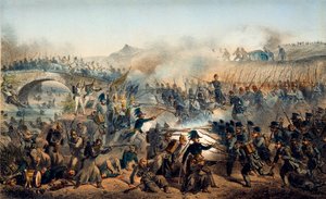 La batalla del río Chernaya el 16 de agosto de 1855