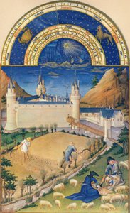 Julio - el Castillo en Poitiers, siglo XV, 1939 de Paul Limbourg