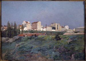 El valle del Bièvre, a la izquierda de la rue de Tolbiac de Paul Léon Felix (attr. to) Schmitt