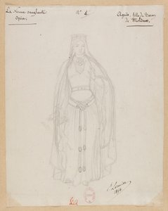 Gounod - La monja sangrienta - Cuatro modelos de trajes de Paul Lormier - 4. Inés, hija del barón Moldaw de Paul Lormier