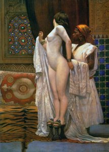 Harén: Después del baño, c.1894 (litografía en color) de Paul Louis Bouchard