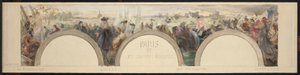 Boceto del vestíbulo del Hôtel de ville de Paris: París y las grandes épocas de Paul Louis Delance