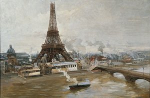La Torre Eiffel vista desde el Sena, 1889 de Paul Louis Delance
