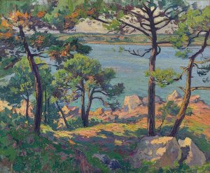 Pinos en el río Trieux de Paul Madeline
