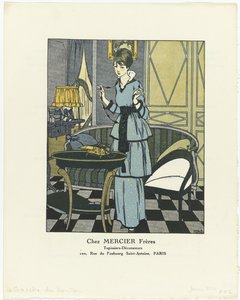 Gazette du Bon Ton, 1914 - No. 1: Chez MERCIER Frères / Tapissiers - Décorateurs (título en el objeto) de Paul Méras