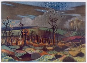 Air Fight at Wytschaete, de British Artists at the Front, Continuation of The Western Front, Part Three, Paul Nash de Paul Nash