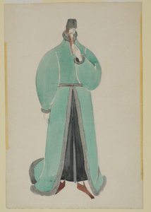 Diseño de vestuario para un personaje de El Rey Lear de Paul Nash