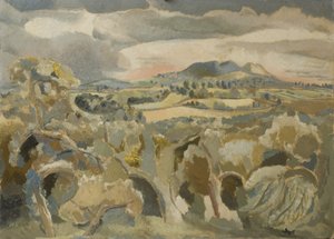 Paisaje de la distancia de Malvern