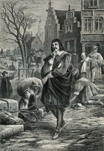 René Descartes en Ámsterdam de Paul Phillipoteaux