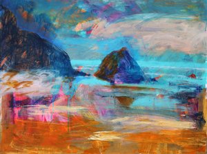 Pembroke Coast, 2021 (acrílico sobre tabla)