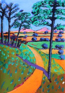 Swineyard Hill, 2021 (acrílico sobre papel)