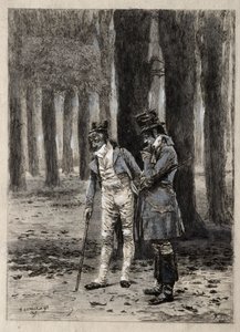 Estudio de Dos Figuras de Paul Rajon