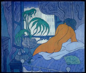 La habitación azul o desnuda en el abanico de Paul Elie Ranson