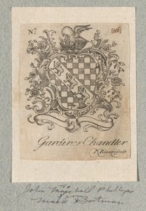 Ex libris de Gardiner Chandler de Paul Revere