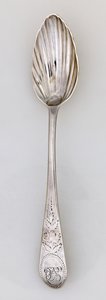 Cucharilla acanalada, c.1785 de Paul Revere