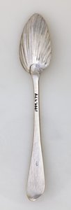 Cucharilla acanalada, c.1785 de Paul Revere