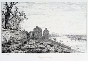 Batería de St Ouen, Sitio de París, 1870-1871 de Paul Roux