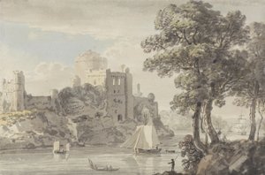 Un Castillo en el Río de Paul Sandby