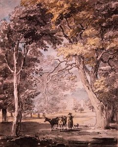 Una lechera en Windsor Great Park c.1765-70 de Paul Sandby