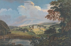 Vista de Bethlehem, el gran asentamiento moravo en la provincia de Pensilvania de Paul Sandby