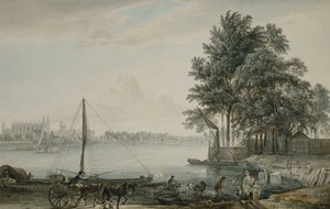 Vista del Colegio Eton desde el Támesis, 1779