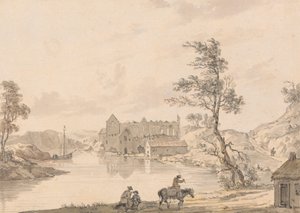 Abadía de Askeaton, cerca de Limerick (Irlanda), a orillas del río Deel de Paul Sandby