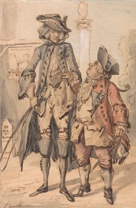 Caricatura de George Bubb Dodington y Sir Thomas Robinson de Paul Sandby