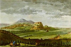 Edimburgo desde el Oeste, en la época de David Hume, c1750, 1943 de Paul Sandby