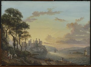 Vista del castillo de Conway, Gales