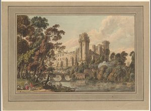 Vista del castillo de Warwick de Paul Sandby