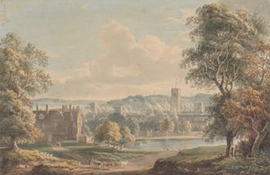 Ipswich desde los terrenos de la mansión Christchurch de Paul Sandby