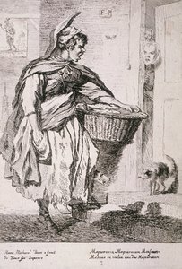 Vendedor de caballa, Gritos de Londres, 1760 de Paul Sandby