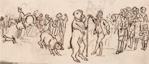 Músicos y un oso intérprete de Paul Sandby