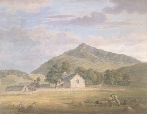 Haciendo Heno en Dolwyddelan bajo Moel Siabod, Gales del Norte, c.1776-86 de Paul Sandby