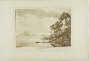 Pimble Meer, lámina diez de Doce vistas de Gales de Paul Sandby