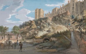 Los Cien Escalones y la Torre de Winchester, Castillo de Windsor, Berkshire de Paul Sandby