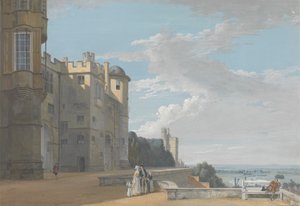 Terraza norte del castillo de Windsor, mirando al oeste de Paul Sandby
