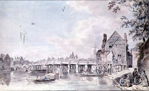 El Puente Viejo en Windsor de Paul Sandby