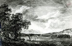 Vista del río Hudson de Pakepsey de Paul Sandby