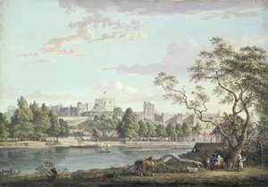 Castillo de Windsor, desde el otro lado del Támesis (acuarela sobre lápiz sobre papel) de Paul Sandby