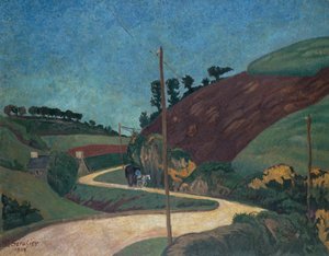 El Camino de la Diligencia en el Campo con un Carro de Paul Sérusier